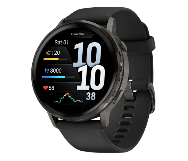Garmin Venu 4 Slate 45mm z czarnym paskiem - 1363879 - zdjęcie